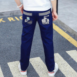 Lapsed P&uuml;ksid Lasteriided Vabaaja p&uuml;ksid V&ouml;&ouml;koht Keskel Elastne Puuvill vabaaja teksad Poisid 160 tumesinine