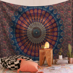 35 v&auml;rvi India Mandala Gobel&auml;&auml;n Hipi Seinavaibad Boho Voodikate Rannar&auml;tik Joogamatt Tekk Laualina 130x150cm 150x130cm