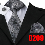 15 stiilis Vogue meeste siidist lipsu komplekt Paisley Tie Hanky ​​mansetin&ouml;&ouml;pide komplekt meestele pidulik pulmapidu N-0209