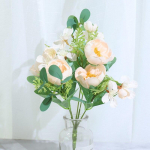 5 peaga siidist pojengist kunstlilled pulmade kodukaunistamiseks Roosad v&otilde;ltslilled Mariage pruudikimp s&uuml;gav roosa v&auml;rv