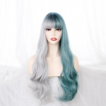 Bybrana naiste kahev&auml;rvilised tukk, suur laine s&uuml;nteetiline parukas k&otilde;rge temperatuuriga Cosplay 60cm