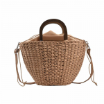 Yogodlnsi suvine p&otilde;hu&auml;mber, suure mahutavusega rannakott, rotangist k&auml;sitsi valmistatud p&otilde;ikkott 17*12*21cm khaki
