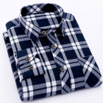 Meeste vabaaja s&auml;rgid Pikkade varrukatega Chemise Homme Meeste ruudulised s&auml;rgid Puuvillane talvemantel XL