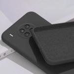 Pehmest vedelast silikoonist telefoni&uuml;mbris HUAWEI HONOR 50 / 50 Lite 50Lite / 50 Pro Baby Skin Feeling Cover jaoks Honor 50 Lite must