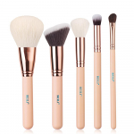 BEILI Rose Golden 5pcs Pink Meigipintslid Set Puuder Contour Concealer Foundation Blush Eye Shadow Make up Brush Tools