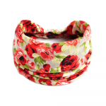 Puuvillane pehme pea&uuml;mbris Bandana turban elastne s&otilde;lme juukseaksessuaarid Vintage peapaelad laiad lilleprintid Boho 18
