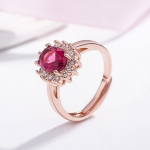 BELLA BOX Fashion Created Ruby Rings Ehted Naistele Charms Peoaksessuaarid