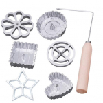 Lilled 7 tk/komplekt Kauni kujuga rosettvorm Usaldusv&auml;&auml;rne korrosioonivastane metallist praadimine Timbale vorm K&ouml;&ouml;git&ouml;&ouml;riistad 7pcs