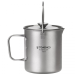 750 ml Camping kohvikann ja 150 ml tassi titaanist kohvimasin Prantsuse presskann kaanega v&auml;ljas Pot only