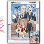5D DIY Teemantmaali Animeplakat SPY FAMILY Ristpistega Teemantkunst Tikand Mosaiik Home Deco Full Round 20X30CM