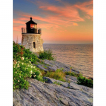 DIY Lighthouse 5D Teemantmaal T&auml;is&uuml;mmargune puur Mere&auml;&auml;rne Teemanttikandid Ristpistes Mosaiikkomplektid Seinakunst Kodukaunistus Full Round 60x90CM