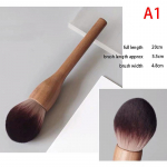 1 tk Premium Cosmetic puidust k&auml;epidemega pintslid Walnut Loose Foundation Contour Brush