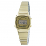 Casio digitaalne roostevabast terasest &auml;ratuse taimer LA670WGA-9DF LA670WGA-9 naiste k&auml;ekell kuld