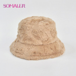 SOMALER kunstk&uuml;&uuml;liku karusnahast &auml;mber naistele Talvised soojad s&uuml;damemustriga m&uuml;tsid kohev soliidne kalap&uuml;&uuml;gi kalurite m&uuml;ts, Panama m&uuml;ts naistele must