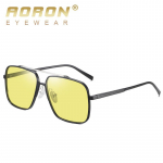 AORON Classic Night Vision fotokroomsed polariseeritud p&auml;ikeseprillid Metallraamiga prillid meestele, naistele Photochromic Lens must