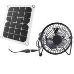 Kaasaskantav 5 W kahe USB-ga p&auml;ikeseenergial t&ouml;&ouml;tav ventilaatorikomplekt p&auml;ikesepaneel monokristalliline r&auml;ni p&auml;ikesepaneel must