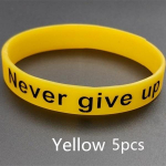 5 tk &Auml;rge kunagi loobuge helendav kummist k&auml;ev&otilde;ru meestele naistele s&otilde;prus silikoonist randmepael teismelistele motiveerivad spordimansett k&auml;ev&otilde;ru kingitused Adult size 202 x 12 x 2mm