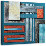 L&otilde;uendiprint Turquoise Blue Abstract 30x30 sinine