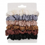 (SU)6 v&auml;rvi komplekt Elastsed lipsud Juuksed Siid Satiin Scrunchie Hobusesaba K&ouml;ied Aksessuaarid Free Size