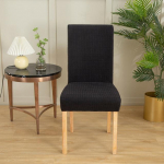 Jacquard Soild v&auml;rvi toolikatted Elastsed libisemisvastased tooli katted Tolmukindel kate Kaitseb s&ouml;&ouml;gitoa k&ouml;&ouml;gi banketi jaoks 1-PCS veinipunane v&auml;rv