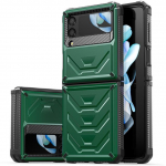 Vastupidav telefoni&uuml;mbris Samsung Galaxy Z Flip 4 3 5g 2022 jaoks, l&ouml;&ouml;gikindel ja kriimustuskindel silikoonist kaitse&uuml;mbris Galaxy Z Flip 4 jaoks for Galaxy Z Flip 4 armee roheline v&auml;rv