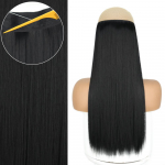 MERISIHAIR Pikad sirged naised ilma klambriteta mustad juuksepikendused s&uuml;nteetilisest kiust looduslikust igap&auml;evaseks kandmiseks Cosplay juuksel&otilde;ik Sirged juuksed 55 cm