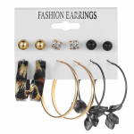 Vintage punk Hip Hop Must Leopard Resin Hoop K&otilde;rvar&otilde;ngad N&ouml;&ouml;pk&otilde;rvar&otilde;ngad Trendikad Statement Ehted