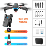 Uus E99 Pro RC Mini Drone 4K &uuml;he/kahe kaameraga WIFI FPV kokkupandav neljakopter professionaalne aerofotograafia helikopteri m&auml;nguasi kingitus Black single camera must