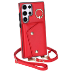 S&otilde;rmusehoidja Crossbody nahast rahakoti&uuml;mbris Samsung Galaxy S23 Ultra S22 Plus S21 FE A14 A54 A53/iphone 14 13 12 11 Pro Max Card Solt kaelarihma kate jaoks Samsung S23ultra