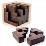Originaalne 3D puidust peamurdmism&auml;ng Sharp Brain Zone'ilt. Genius Skills Builder T-kujulised t&uuml;kid. &Otilde;petlik m&auml;nguasi lastele ja t&auml;iskasvanutele. Kingituseks lauam&auml;nguasjad 7.2x7.2x7.2cm must