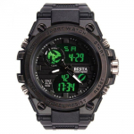 Men's sports tactical watch Besta Tattoo Black with stopwatch and alarm clock