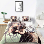 3D-animatsioon Bishōjo voodipesukomplekt, kootud meeste toa tekikott, 2/3 t&uuml;kki, anime, ilus naine DE135 * 200 t&auml;issuuruses pehme kodukaunistus Baby 100x135cm