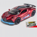 1/32 Scale Bugatti Divo Diecast automudeli m&auml;nguasi, tagasit&otilde;mmatav m&auml;nguasi koos heli ja valgusega lastele V&auml;ikelapse poistele T&uuml;drukutele Kingikogu 1/32-16x6.5x3.5cm punane