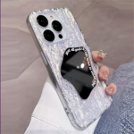 Luksuslik Bling Mirror Tin paber&uuml;mbris iPhone 12 13 14 Pro Max iPhone 11 pehmest silikoonist p&otilde;rutuskindlad &uuml;mbrised iPhone 14Pro jaoks iPhone 11 valge