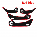 Side edge cover Door Inside Guard Protection Carpet Car Door Anti Kick Pad Sticker for dongfeng AX7 2015-2017 Black Edge