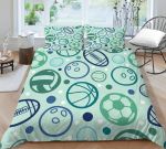 3D jalgpallisarja voodipesukomplekt Spordi tekikate ja padjap&uuml;&uuml;r 2/3 t&uuml;kki EU135 * 200 t&auml;issuuruses pehme masinpestav kodukaunistus AU Double 180x210cm