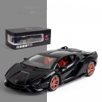 1/24 Scale Lambo Sian FKP37 sulamist survevalu mudelauto m&auml;nguasi, tagasit&otilde;mmatav s&otilde;iduk valguse ja heliga poistele t&auml;iskasvanutele t&uuml;drukutele m&otilde;eldud kingituste kollektsioon 1/24-21x9.5x4.5cm