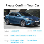 4x Kia Forte Cerato K3 BD 2022 2023 jaoks eesmised tagumised porikaitsed rattakaitse pritsmekaitsed poritiiba autole