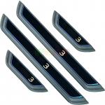 Mazda 3 tarviku 2022 s&uuml;sinikust roostevabast terasest auto uksel&auml;ve kulumisplaadi jaoks Blue Mazda3 logo