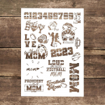 A4-suuruses dekoratiivsed korduvkasutatavad jalgpalli&scaron;abloonide &scaron;abloonide maalimise &scaron;abloonid isetegemiseks k&auml;sit&ouml;&ouml;ks Scrabooking maalimiseks puidule, l&otilde;uendile, p&otilde;randale, seinale ja plaatidele