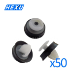 50 tk k&uuml;lgukse vormimisriba paneeli plastikklambrid Peugeot 206 207 307 308 408 508 3008 jaoks gray