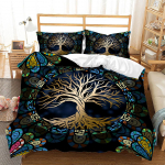 Life Tree voodipesukomplekt Eksootiline udusulgede tekikottide komplekt &uuml;he-/kahekohaline AU220 * 240 eriti suur puutr&uuml;kk Pehme lukuga kodusisustus DE 100x135cm