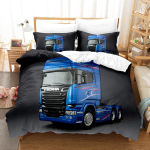 3D Truck Head voodipesu komplekt Deluxe prinditud udusulgedega tekikate padjap&uuml;&uuml;r 2/3 t&uuml;kki lastetoa kodutekstiil DE135 * 200 t&auml;issuuruses kodukaunistus Baby 100x135cm gray