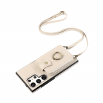 Naiste nahast Crossbody telefoni&uuml;mbris Samsung Galaxy S23 S22 S21 S20 S10 A52 A72 A14 A24 mitme kaardi pesaorgani disainiga r&otilde;nga aluse kate iPhone'i jaoks Samsung A54 5G beež