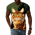 Uued moedomineerivad tiigri graafilised t-s&auml;rgid meestele Summer Trend Animal Pattern Print T-s&auml;rk Cool Style Personality T-s&auml;rk S