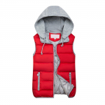 Mood Naiste soe mantel Vest jakk Vest kapuutsiga vest XL punane
