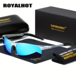 RoyalHot Mehed Naiste Polariseeritud sulamist ristk&uuml;likuraamiga p&auml;ikeseprillid S&otilde;itmine P&auml;ikeseprillid Varjud Oculos masculino Meesed sinine
