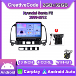 Android-autoraadio Hyundai Santa FE 2006-2012 jaoks koos nupunupuga 10-tolline multimeediumipleier, navigeerimisseade, GPS Carplay 2+32 GB A