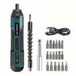 Juhtmeta elektriline kruvikeeraja Aku ergonoomiline elektritrell 4 kiirusega reguleeritav elektrit&ouml;&ouml;riista pea sinine