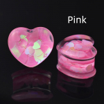 2tk 8-50mm v&auml;rvilised s&uuml;damekujulised k&otilde;rvam&otilde;&otilde;turi tunnelid pistikud k&otilde;rvalaiendiga venitajad kehaehted naistele meestele 8mm roosa